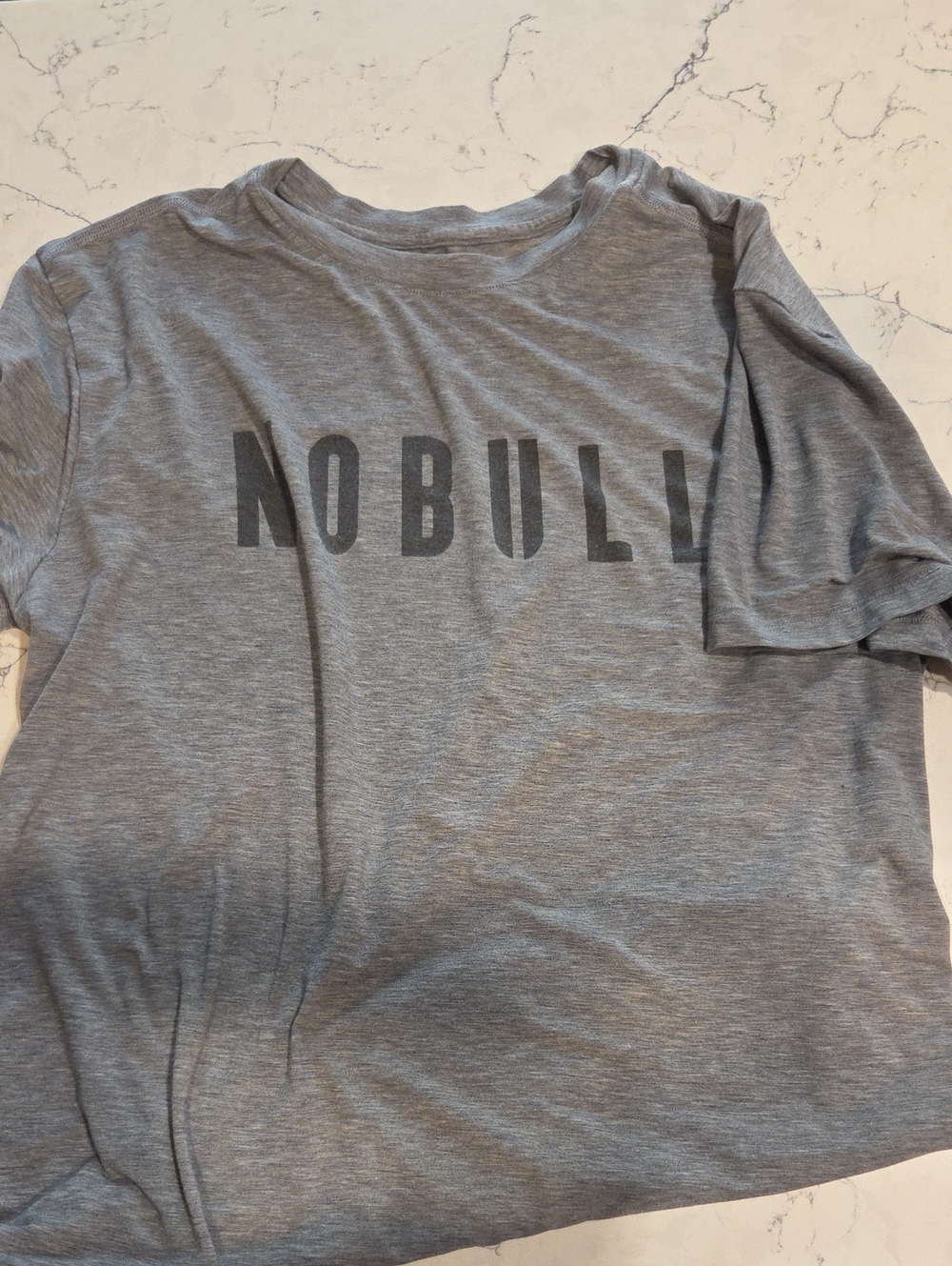 NOBULL Heather Gray Logo Tee